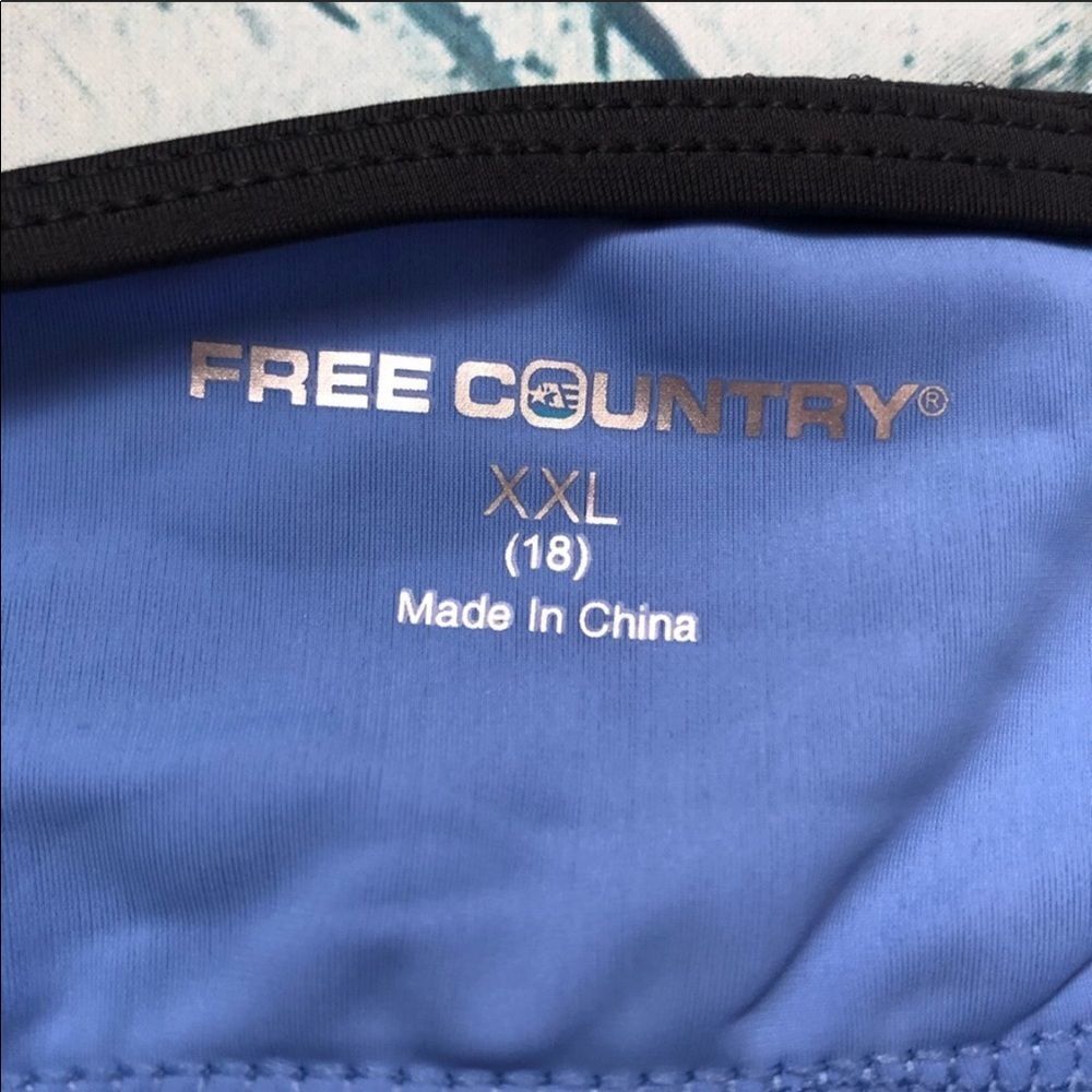 NWT Plus Size Free Country Ruched Swim Tankini Top - Picture 4 of 8